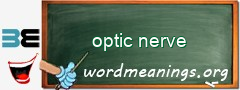 WordMeaning blackboard for optic nerve